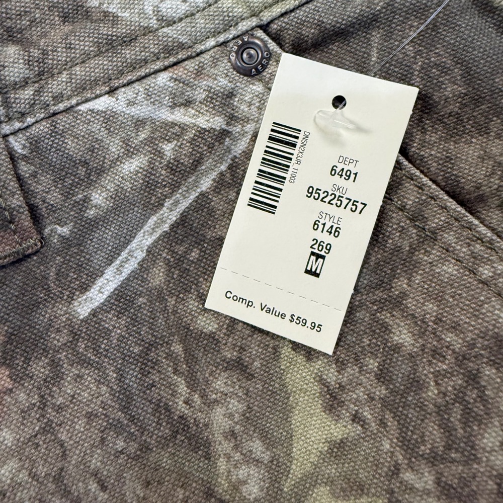 Aeropostale Mens Baggy Carpenter Pants Forest Camo Print Size M Outdoors NWT
